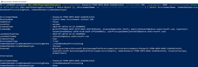 While Loop Common Data Service Database Provisioning State