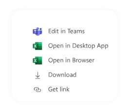 Microsoft Teams file editing options