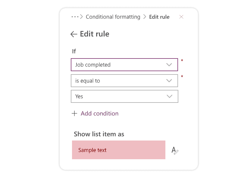 How to format current view in Microsoft Lists 