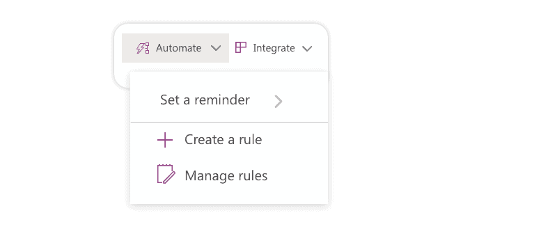 How to create a rule in Microsoft Lists 