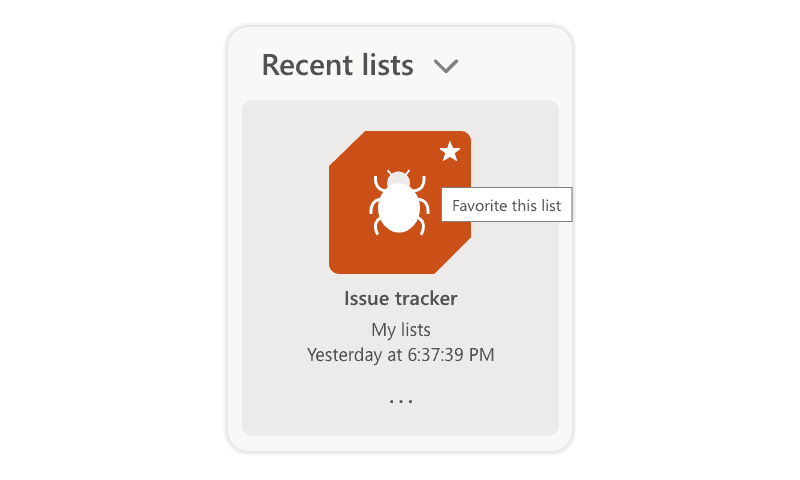 How to favorite lists in Microsoft Lists 