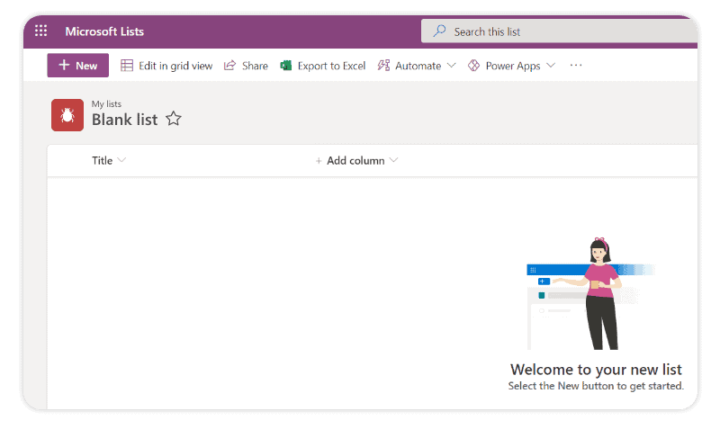 How to add a value under a column in Microsoft Lists