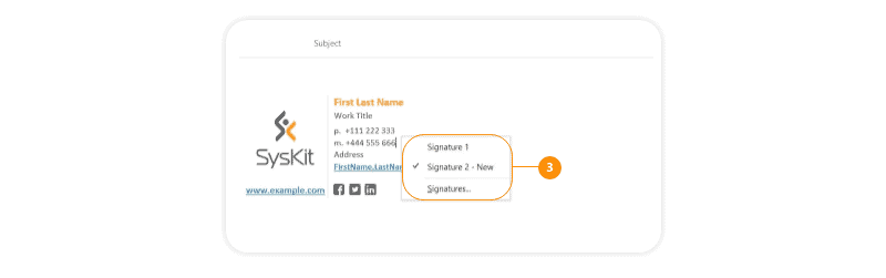 Edit your signature