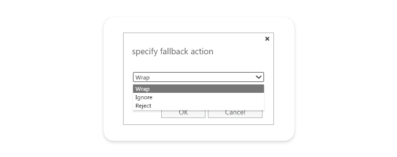 Specify Fallback Action