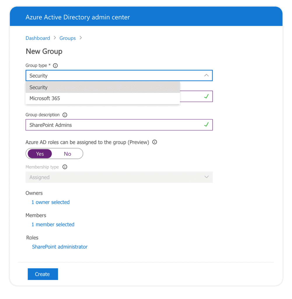 Azure AD admin center