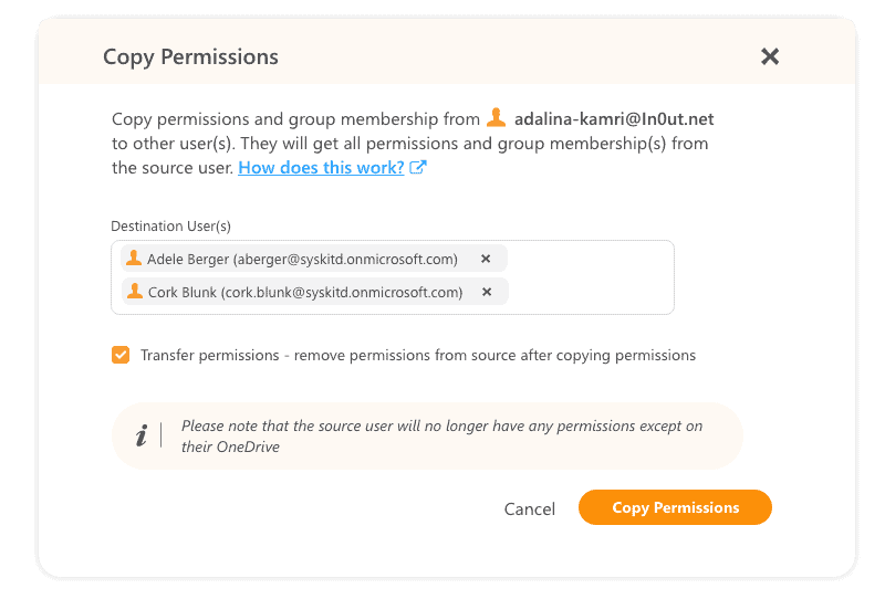 Copy SharePoint online permissions