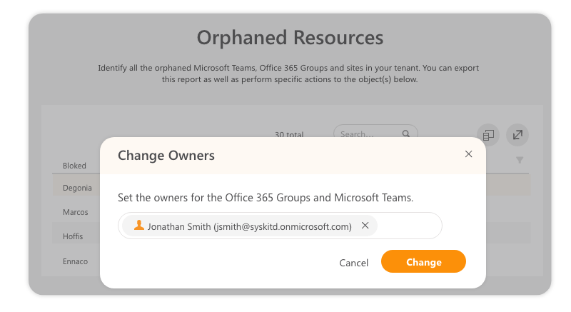 Add new owners to orphaned teams and groups