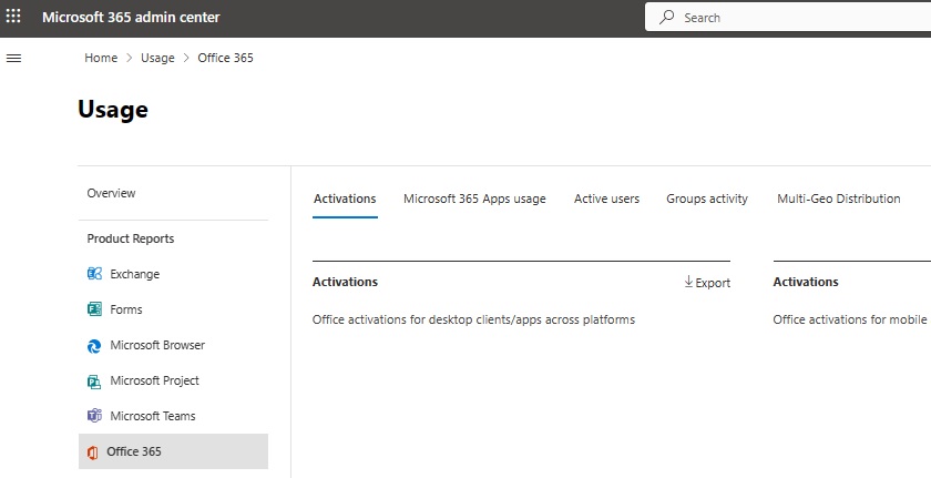 M365 admin center office 365