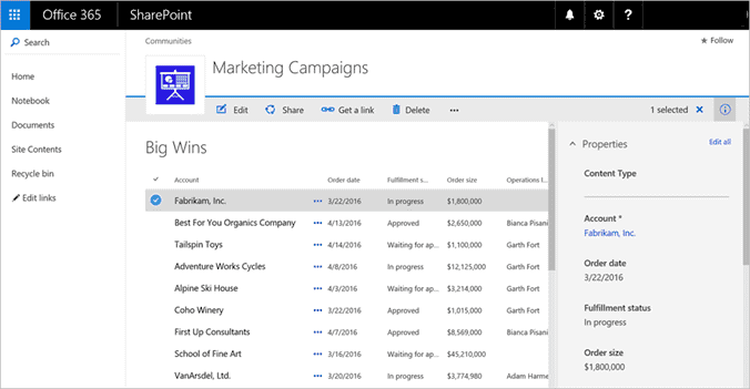 Modern SharePoint Lists Office patterns and practices