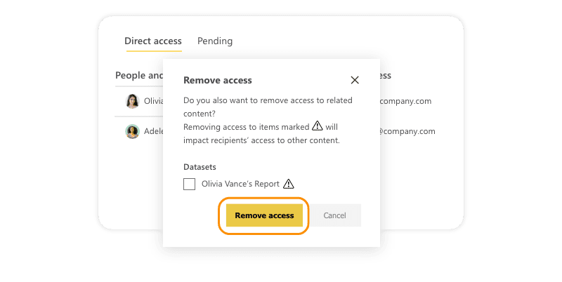 Power BI - Removing Direct Access and Sharing