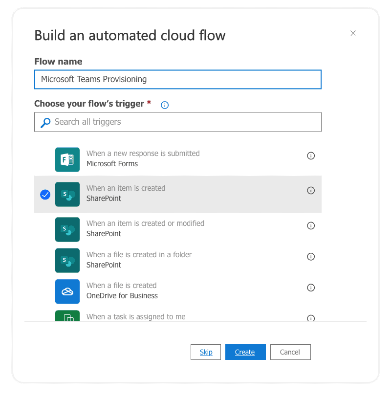 build a cloud flow