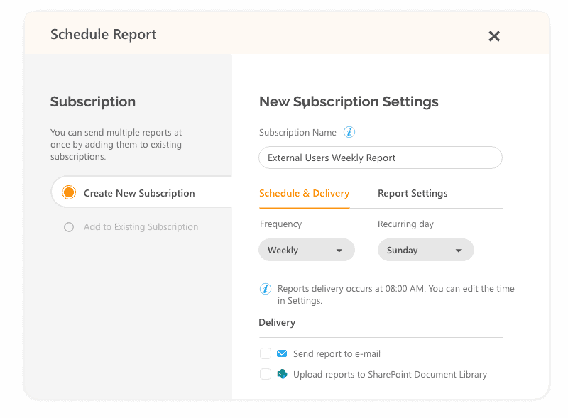 Schedule Point reports