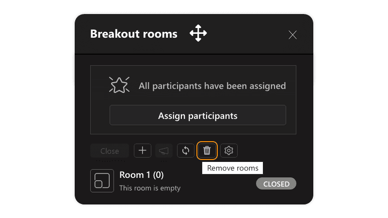 How to remove extra breakout rooms 