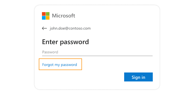 Office 365 forgot my password