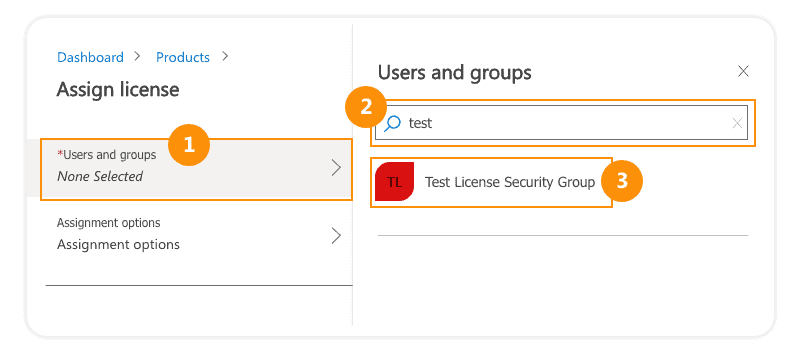 Assign Office 365 license to users and groups