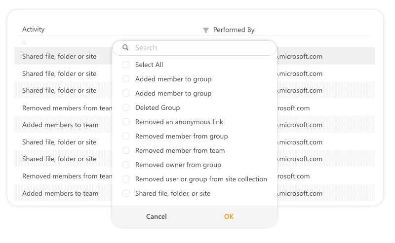 Explore filtering options