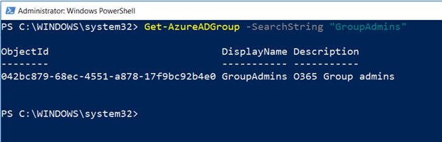 Get Group info in Azure Active Directory