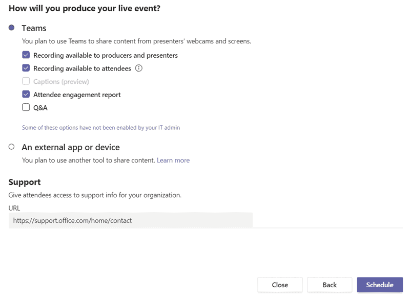 Choose Production Method