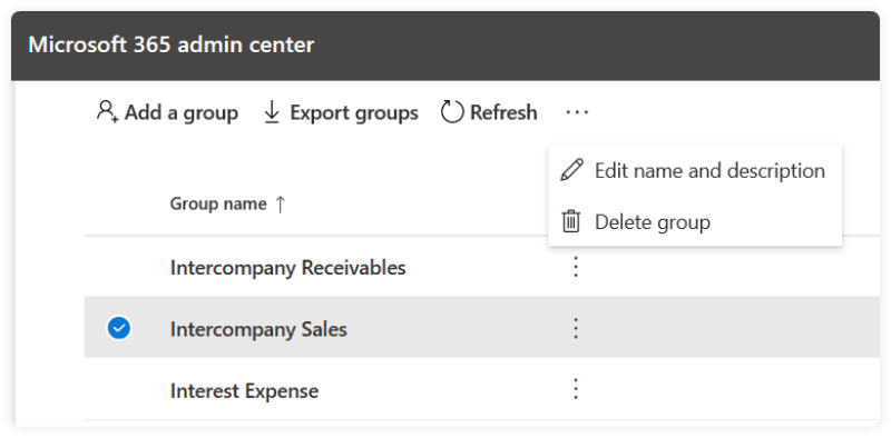 Delete a Group in the Admin Center