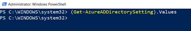 Create a new Azure Active Directory Setting