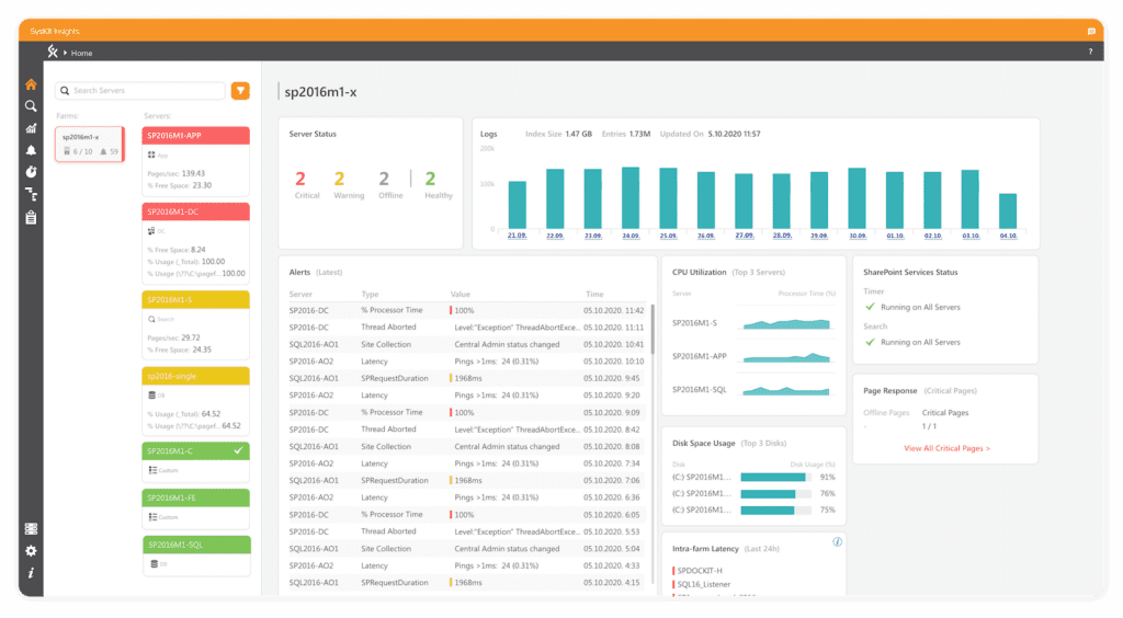 uls logs dashboard