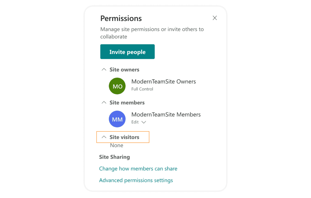 share site only option