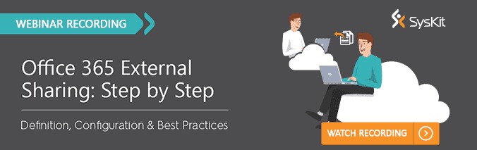 Webinar Office 365 external sharing 