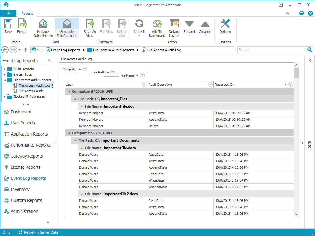 File Access Audit Log