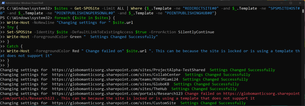 Site Level Settings Being Changed By PowerShell Scripts