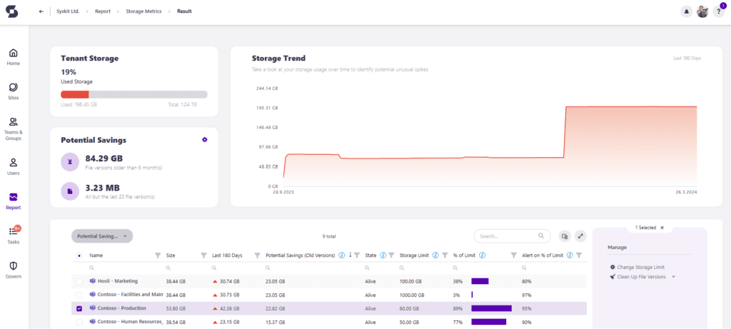 Storage Metrics