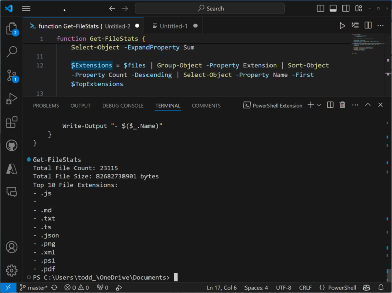 Using AI to write PowerShell scripts