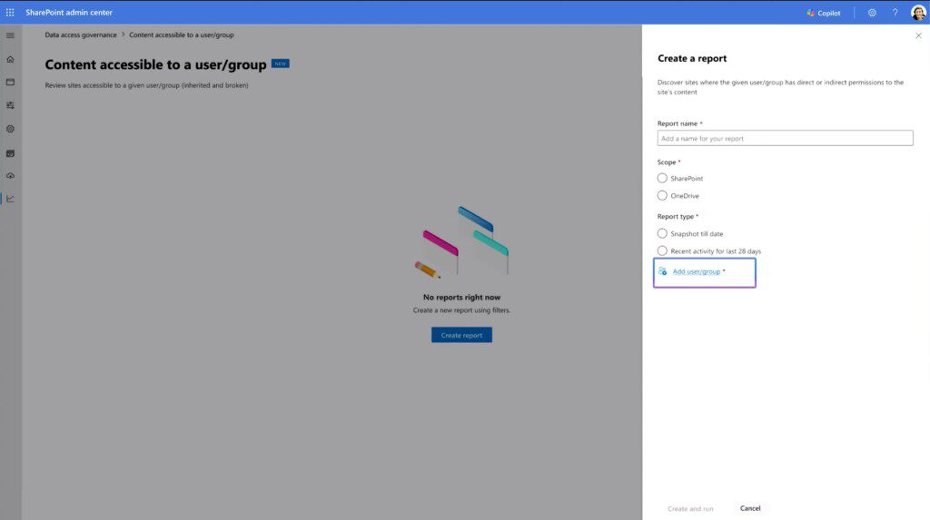 Content Accessible to a user/group report