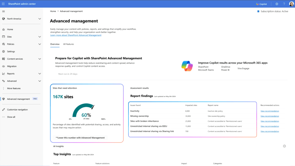 Content management assessment