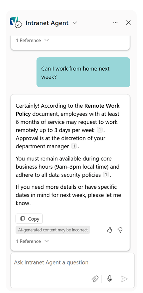 SharePoint agent home work