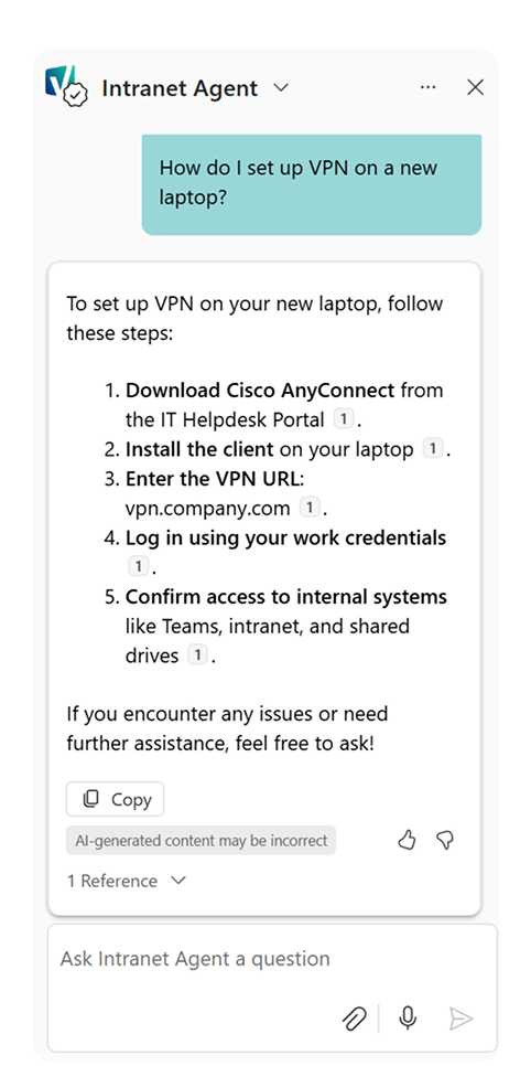 SharePoint agent VPN