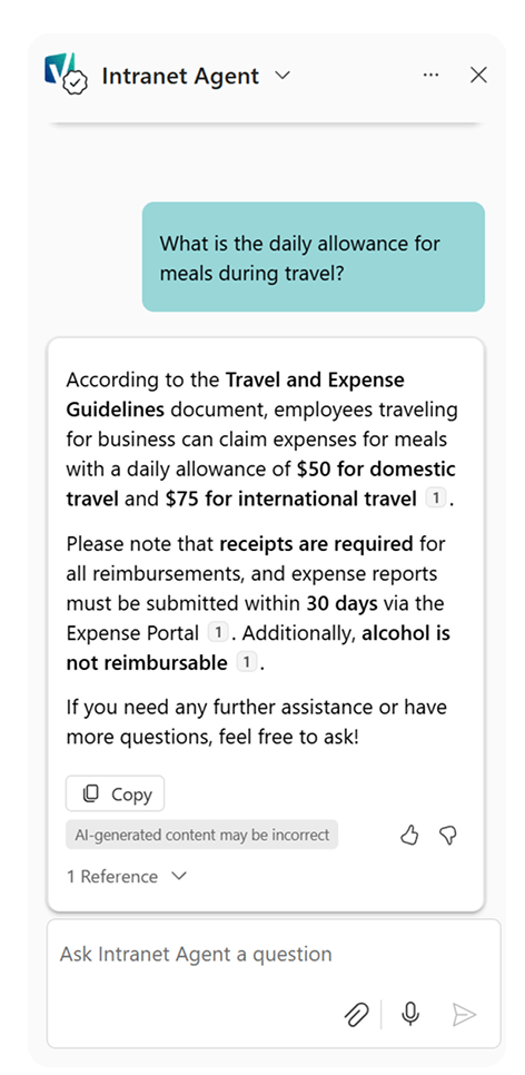 SharePoint agent allowance