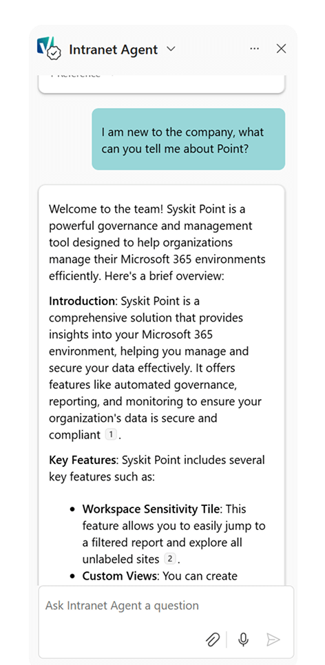 SharePoint agent new to the company question