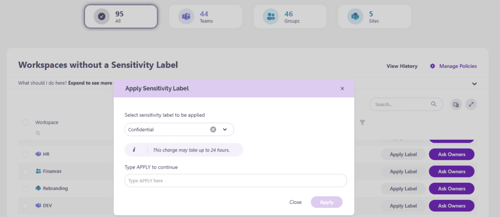 Syskit Point - Apply Sensitivity Label