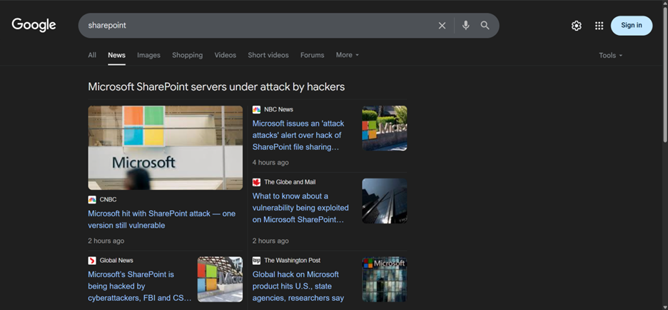 Microsoft SharePoint server exploit