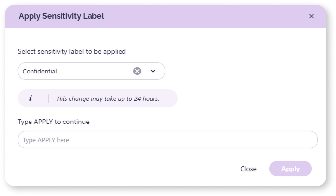 apply sensitivity labels