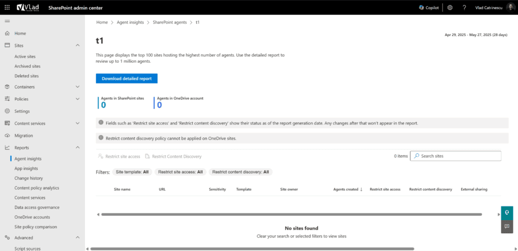 Default SharePoint agents