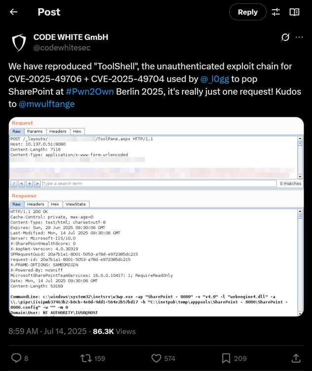 Toolshell exploit chain