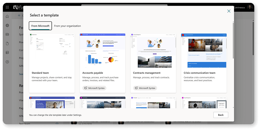 sharepoint templates