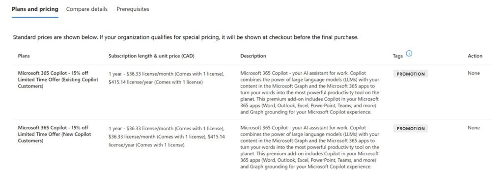 Microsoft Plans and Pricing