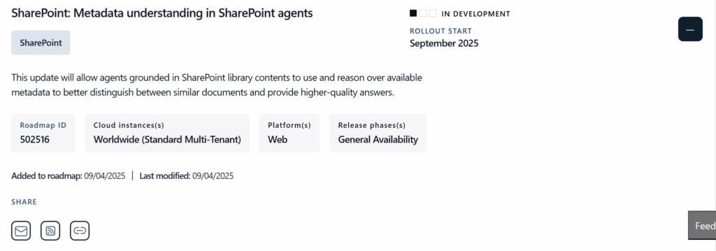 SharePoint library metadata