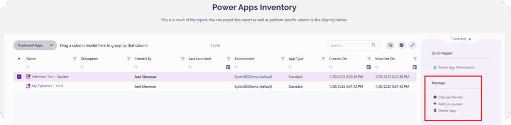 Orphaned app management with Syskit Point