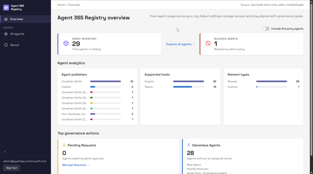 Free tool agent 365 registry