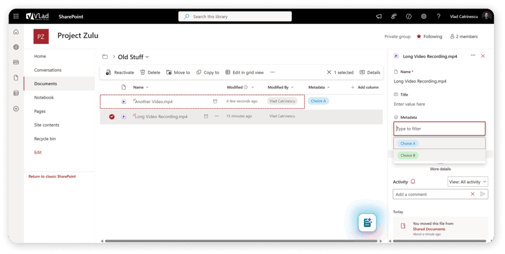 a screenshot showing the microsoft 365 file-archive metadata