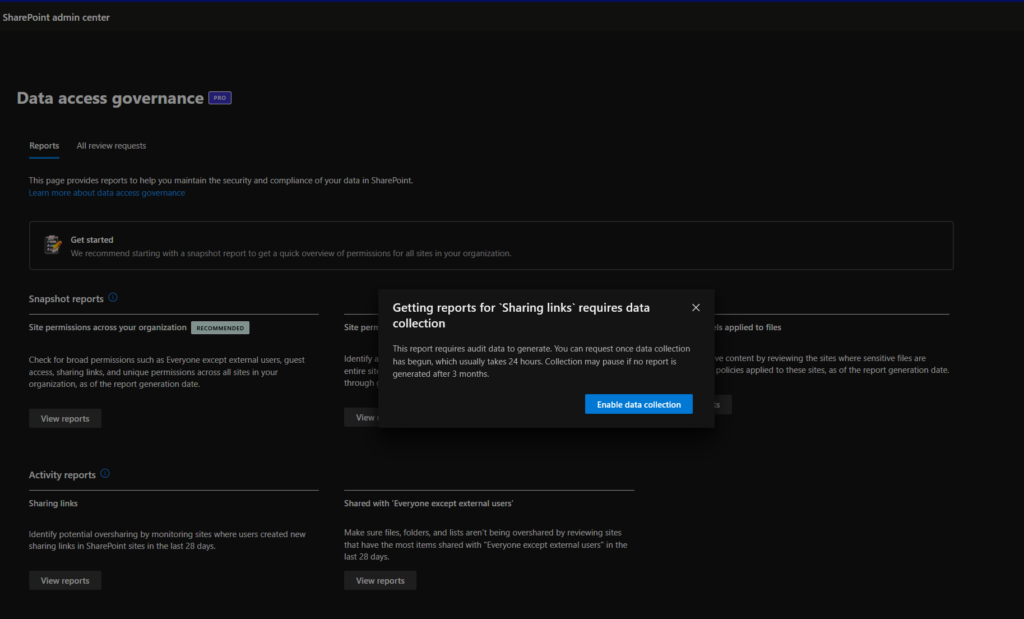 SharePoint DAG dashboard
