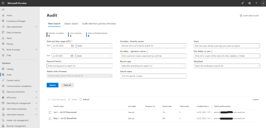 Microsoft Purview Unified Audit Log